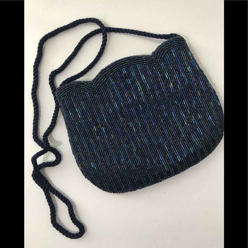 Peacock Blue Evening Clutch Dressy Purse NWT